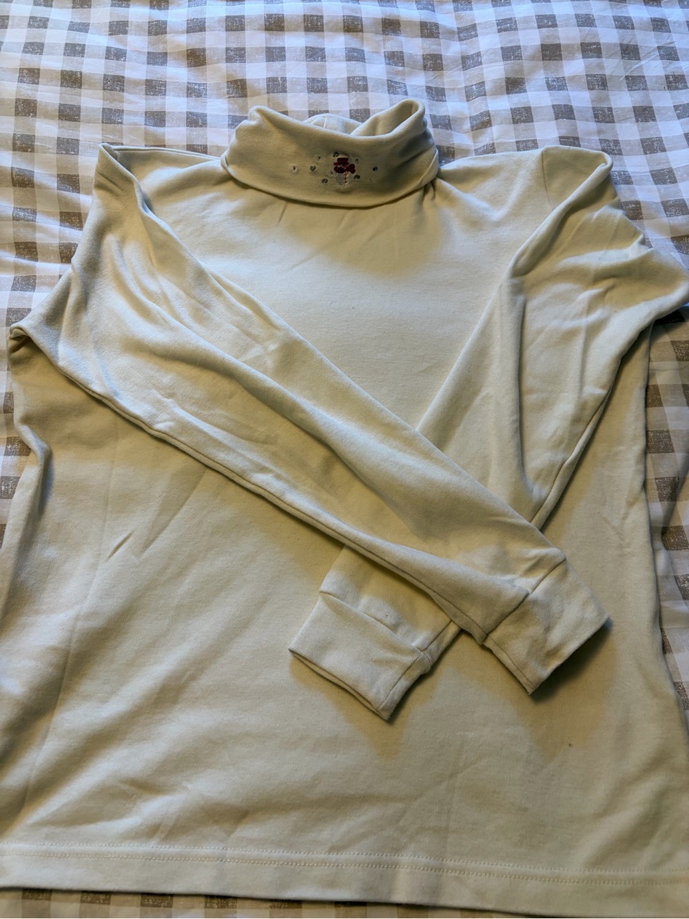 Woolrich Cream Turtleneck Sweater with Subtle Embroidery